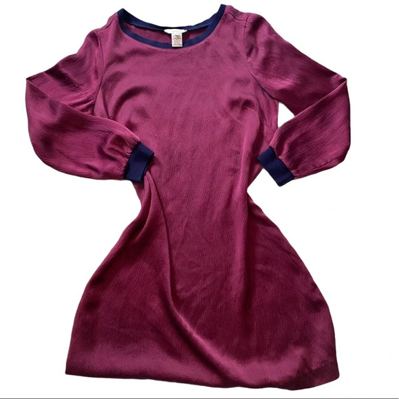 Sundance Maroon 100% Silk Long Sleeve Shift Dress Size Medium - Picture 10 of 11